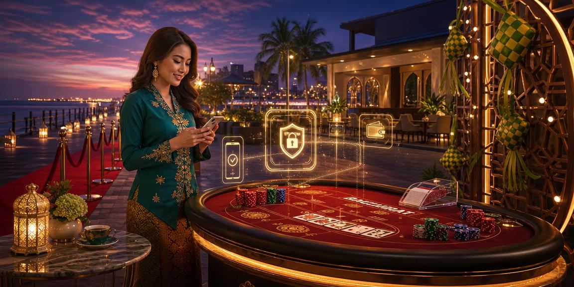 Suasana pertaruhan Hari Raya bergaya Melayu di Kuantan dengan permainan Baccarat