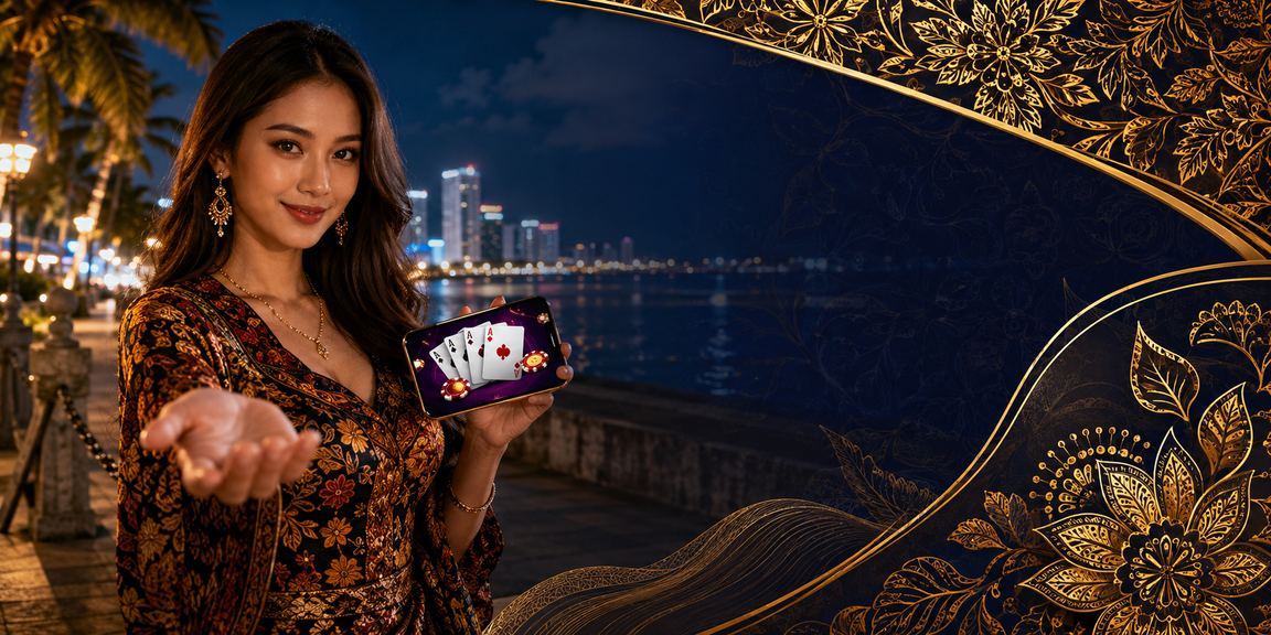Permainan Teen Patti berlatarkan batik Pulau Pinang